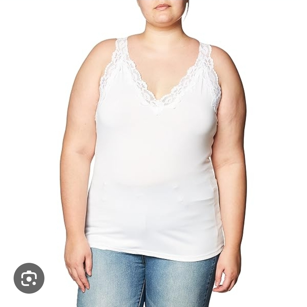 Style & Co. White Lace Camisole Top
